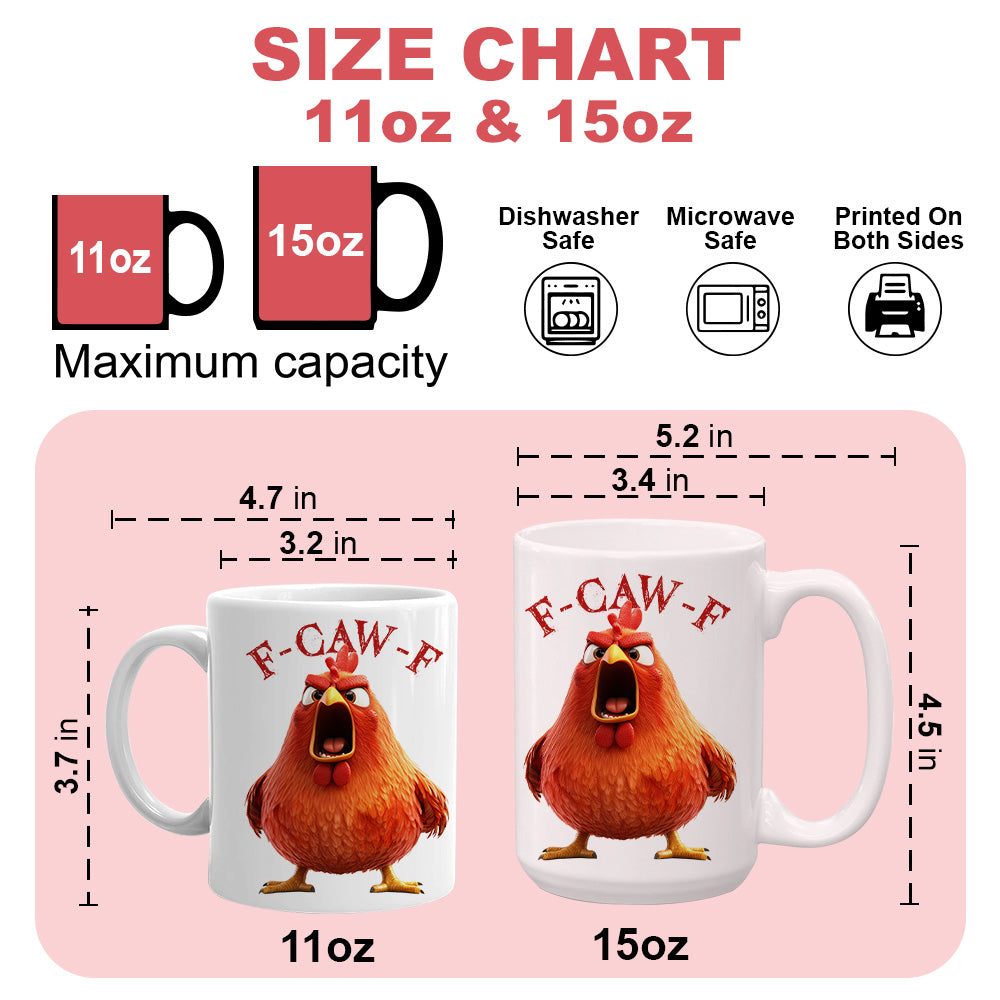 [test] Funny Mug - F-Caw-F Crow Joke - Gift For Coworkers, Friends - Personalized Mug