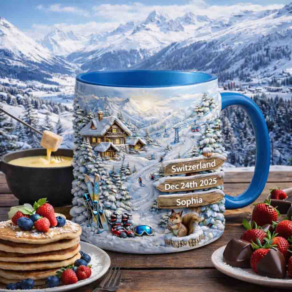 Ski Lover - Personalized Accent Mug-Myprintsy