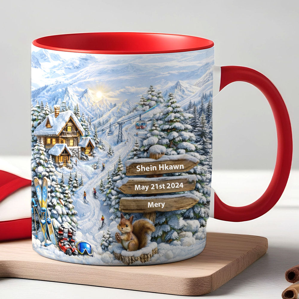 Ski Lover - Personalized Accent Mug-Myprintsy