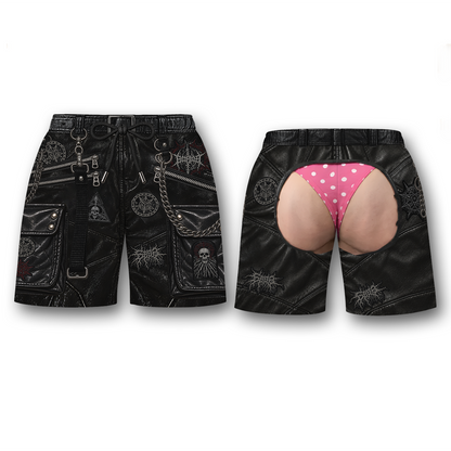 Skull Drip - Personalized Beach Shorts-Myprintsy
