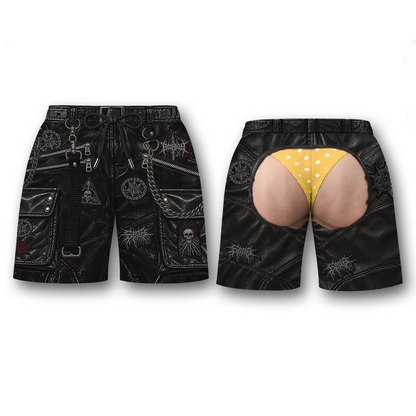 Skull Drip - Personalized Beach Shorts-Myprintsy