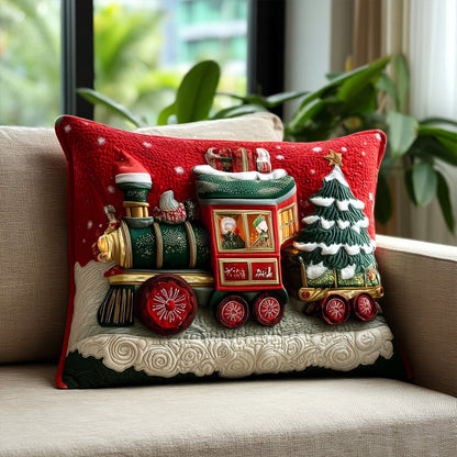 Sleigh-on-Rails Quilted Pillow Case VTQ-Myprintsy