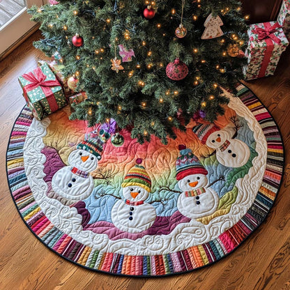 Snow Day Fun Christmas Quilted Tree Skirt-Myprintsy