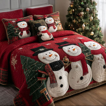 Snow Family -Piece Quilted Bedding Set VTQ-Myprintsy