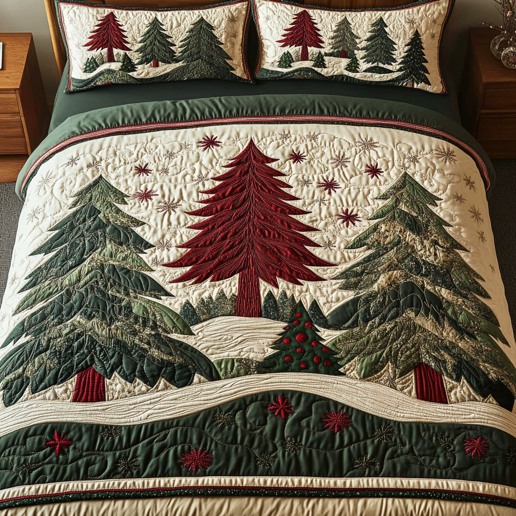 Snow Glow -Piece Quilted Bedding Set VTQ-Myprintsy