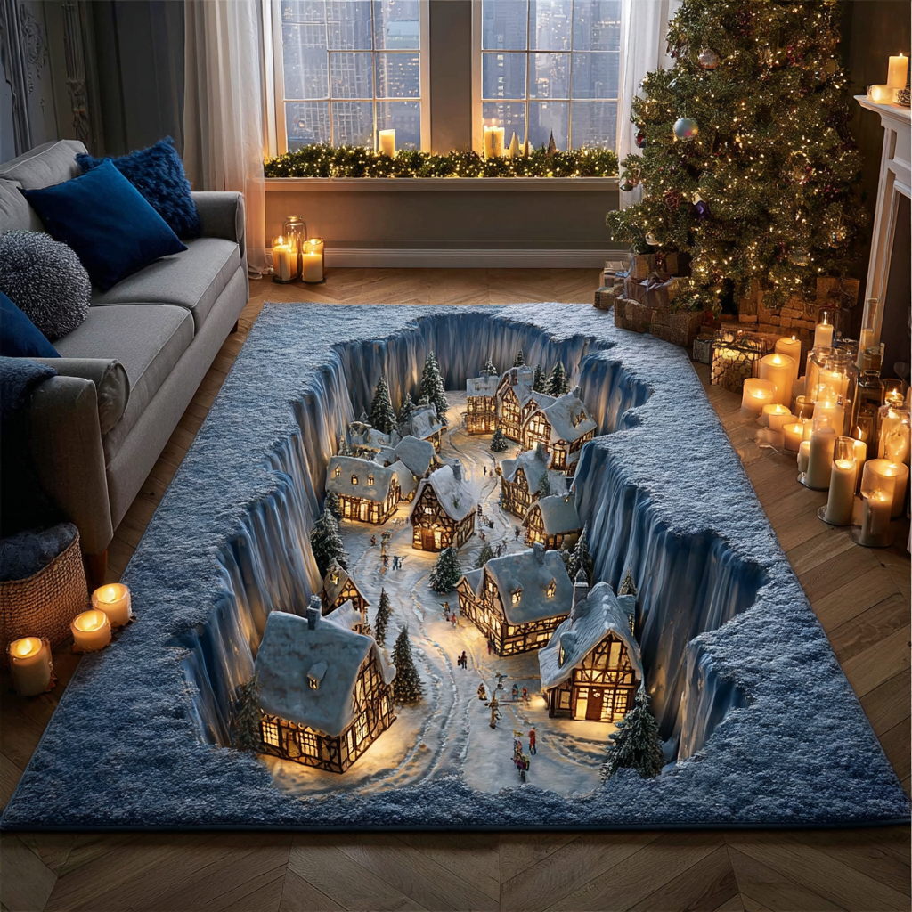 Snow Retreat Area Rug VTQ-Myprintsy