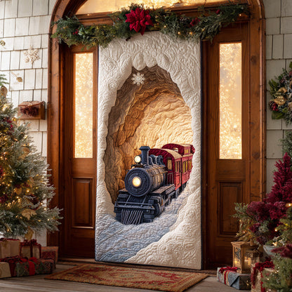 Snow Valley Train Quilted Door Cover VTQ-Myprintsy