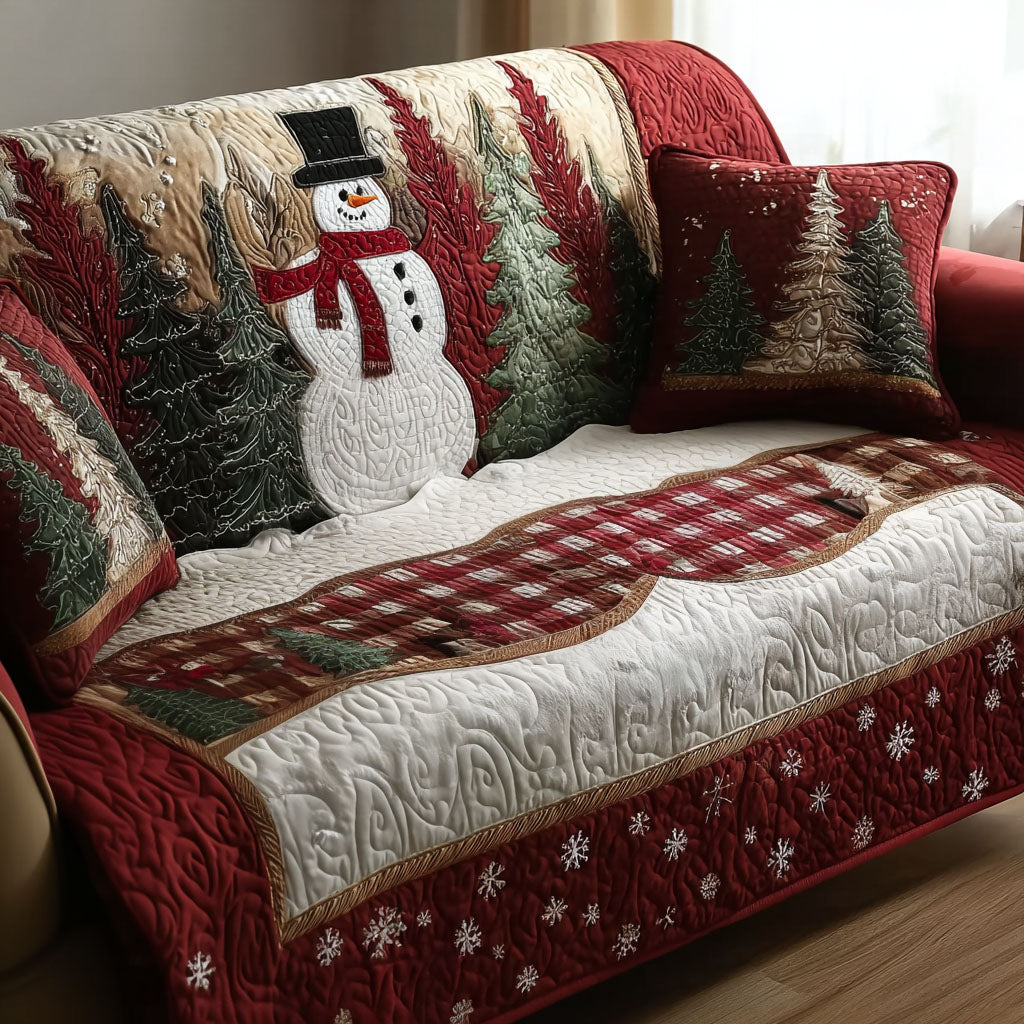 Snowball Buddies Quilted Sofa Cover VTQ-Myprintsy