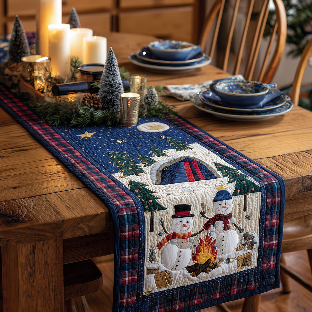 Snowbound Campsite Quilted Table Runner VTQ-Myprintsy