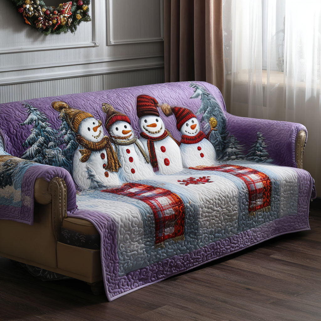 Snowcap Friends Quilted Sofa Cover VTQ-Myprintsy