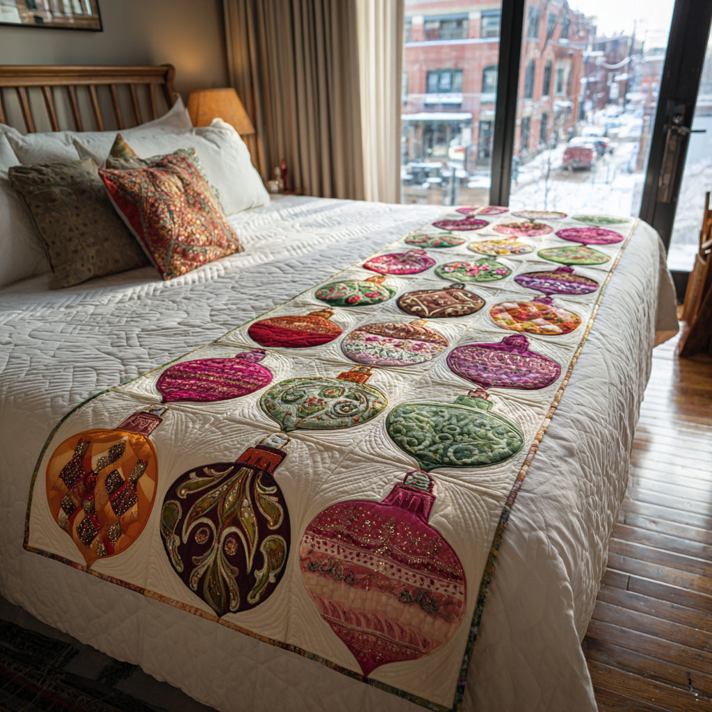 Snowdrop Joy Quilted Bed Runner VTQ-Myprintsy