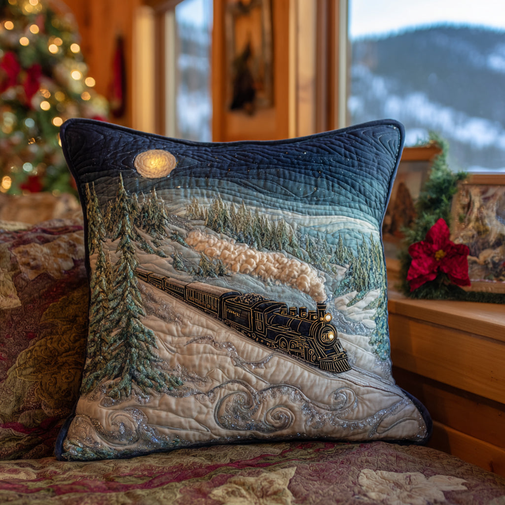 Snowfall Express Quited Pillow Case VTQ-Myprintsy