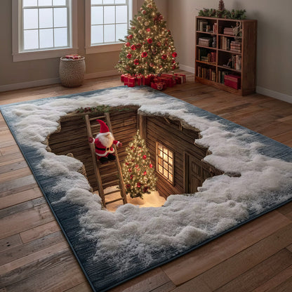 Snowfall Gnome Area Rug VTQ-Myprintsy