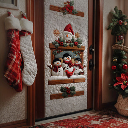 Snowfall Magic Quilted Door Cover VTQ-Myprintsy
