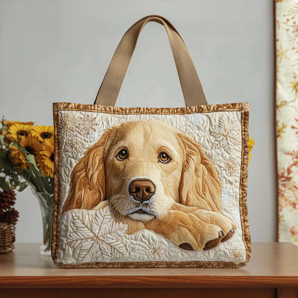 Snowflake Buddy Quilted Tote Bag VTQ-Myprintsy