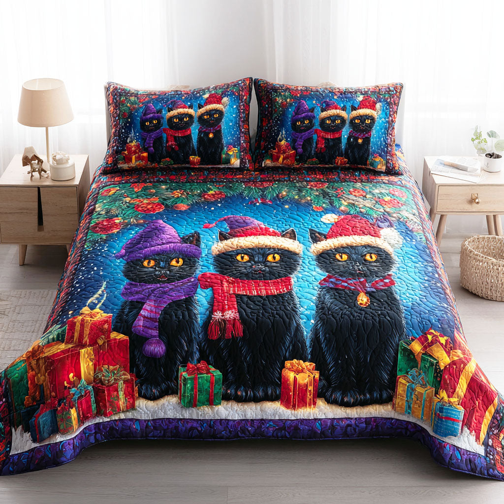 Snowflake Paws -Piece Quilted Bedding Set VTQ-Myprintsy