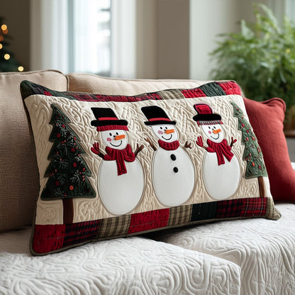 Snowman Cheer Quilted Bedding Pillow Case VTQ-Myprintsy