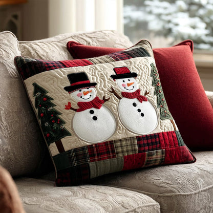 Snowman Cheer Quilted Pillow Case VTQ-Myprintsy