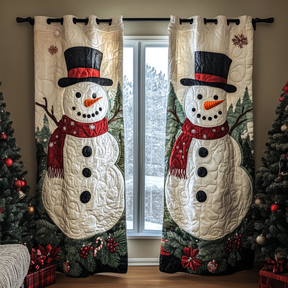 Snowman Delight Quilted Curtains VTQ-Myprintsy