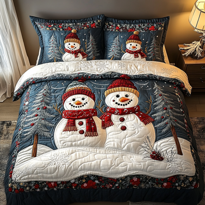 Snowman Joy -Piece Quilted Bedding Set VTQ-Myprintsy