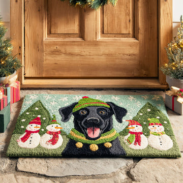 Snowman Labrador Play Doormat VTQ-Myprintsy