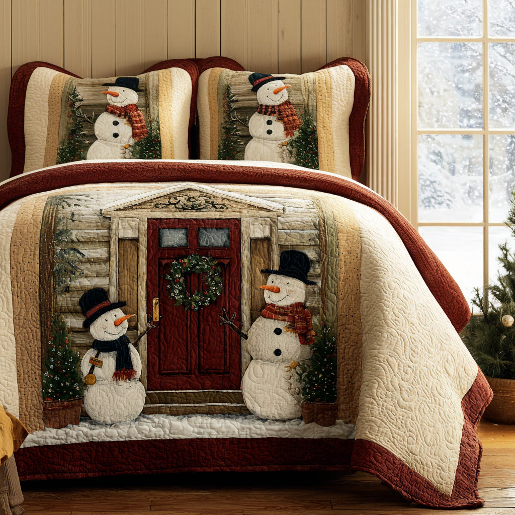 Snowman Magic -Piece Quilted Bedding Set VTQ-Myprintsy