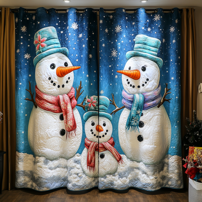 Snowman Magic Quilted Curtains VTQ-Myprintsy
