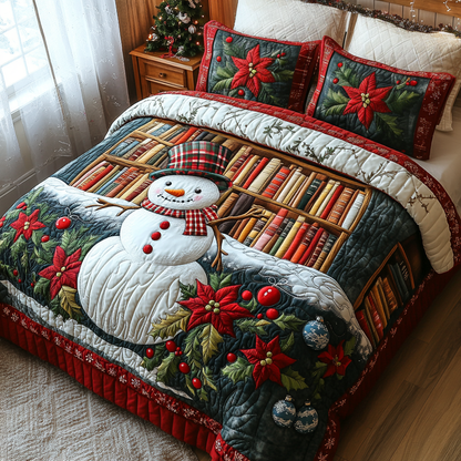 Snowman Tales -Piece Quilted Bedding Set VTQ-Myprintsy