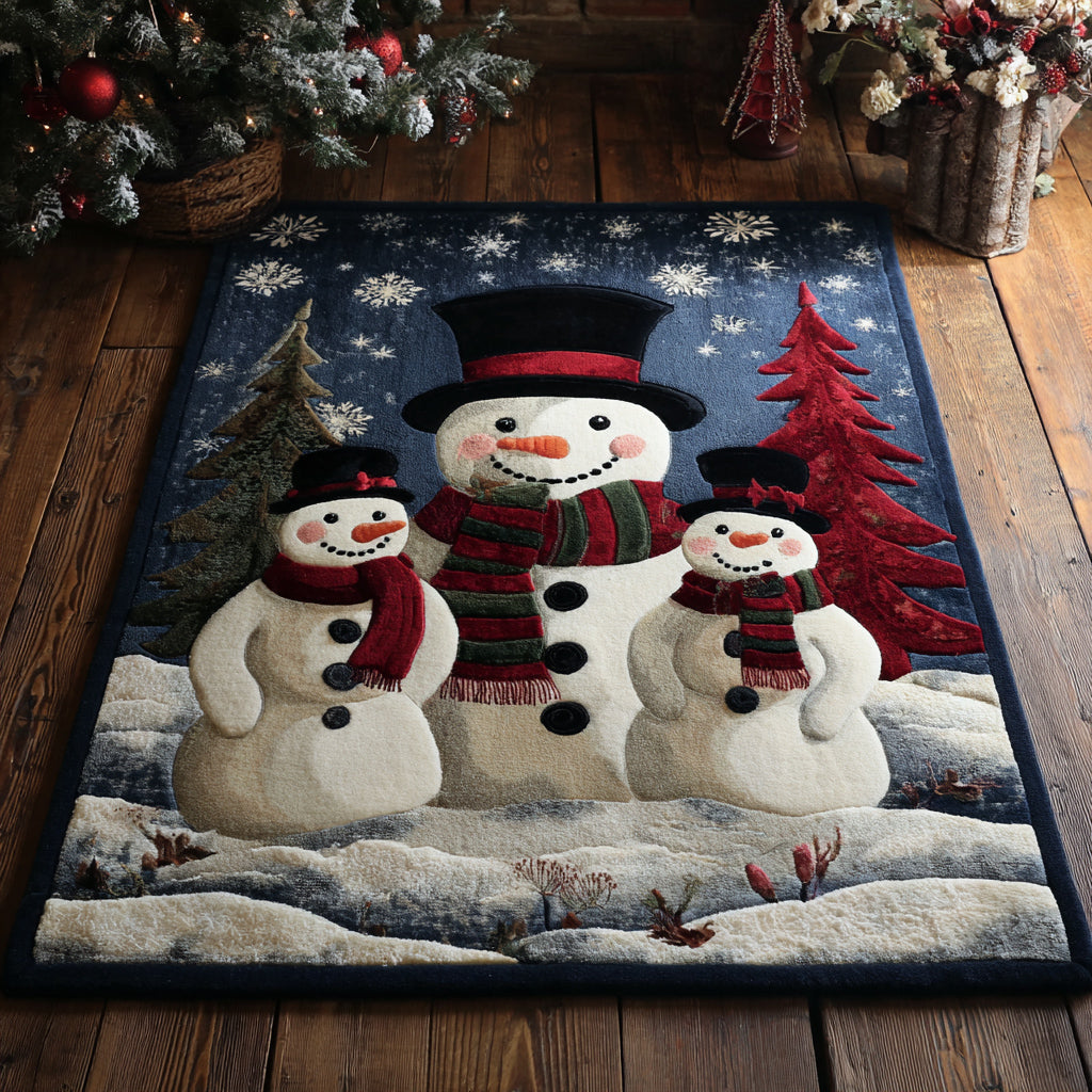 Snowman Trio Area Rug VTQ-Myprintsy