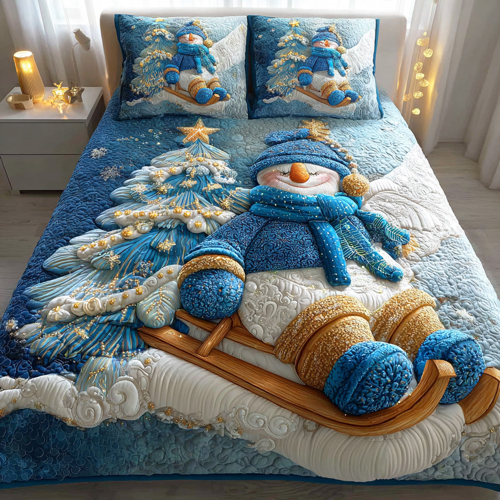 Snowmen Wonderland -Piece Quilted Bedding Set VTQ-Myprintsy