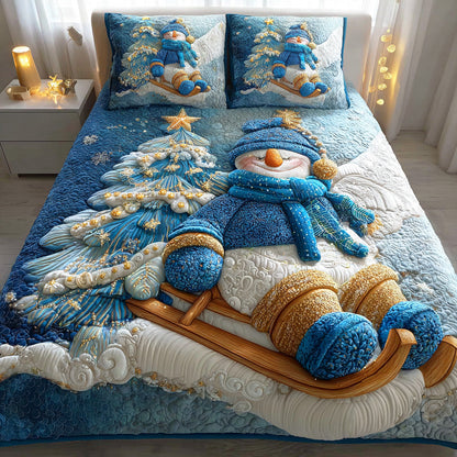Snowmen Wonderland -Piece Quilted Bedding Set VTQ-Myprintsy