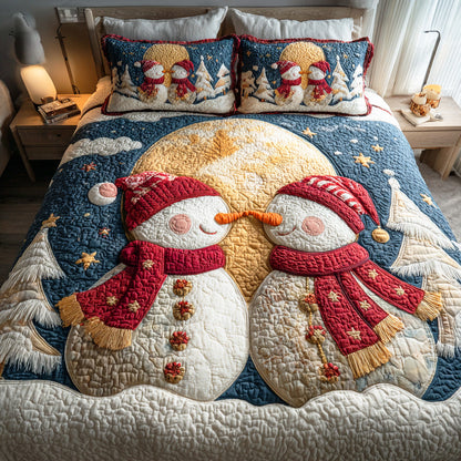 Snowmen Wonderland -Piece Quilted Bedding Set VTQ-Myprintsy