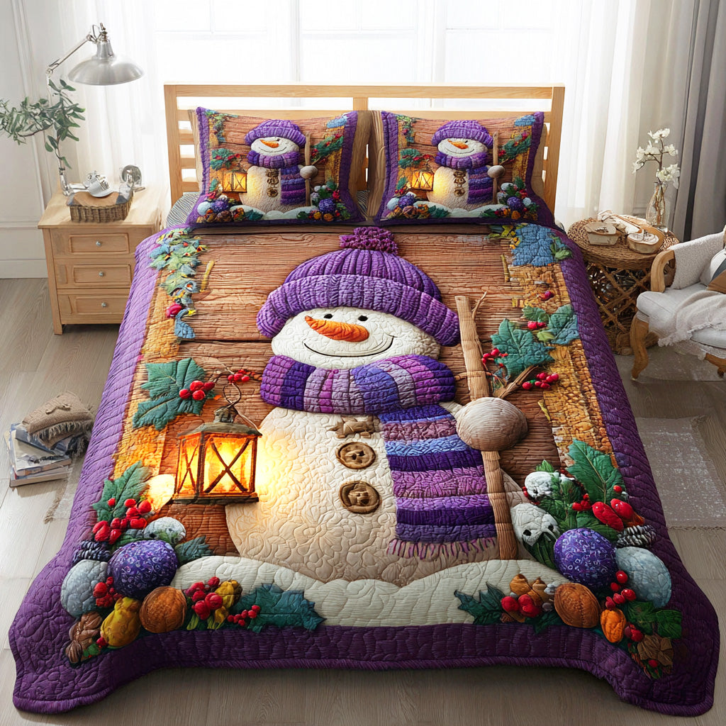 Snowmen Wonderland -Piece Quilted Bedding Set VTQ-Myprintsy
