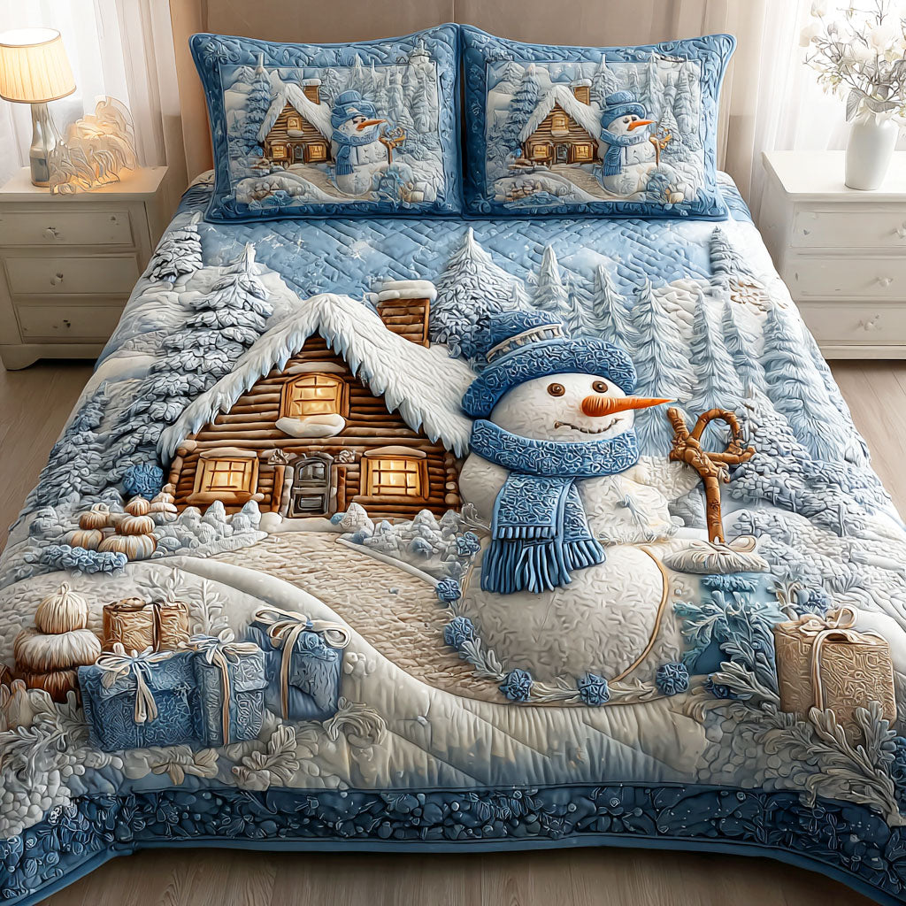 Snowmen Wonderland -Piece Quilted Bedding Set VTQ-Myprintsy
