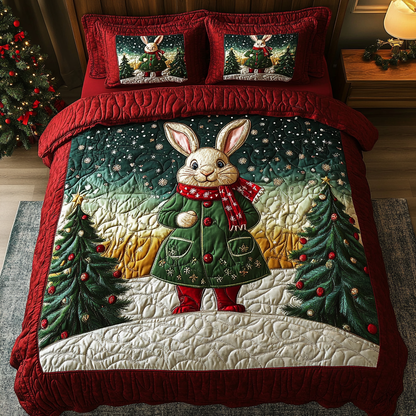 Snowy Bunny Delight -Piece Quilted Bedding Set VTQ-Myprintsy