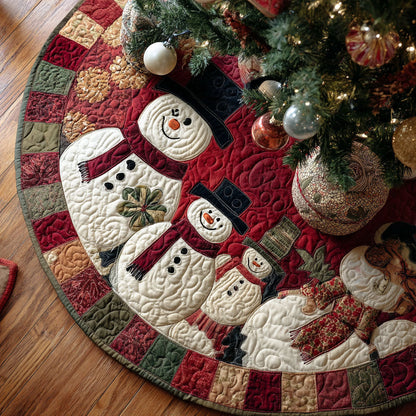 Snowy Forest Joy Christmas Quilted Tree Skirt-Myprintsy