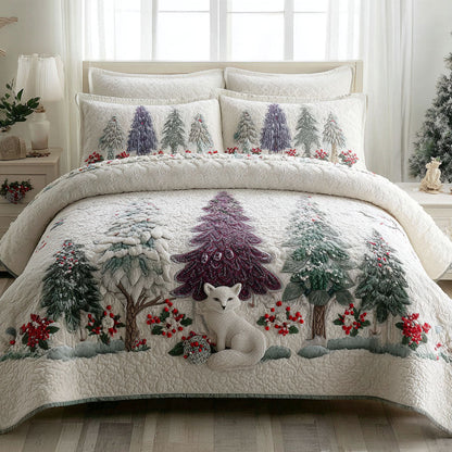 Snowy Fox Grove -Piece Quilted Bedding Set VTQ-Myprintsy