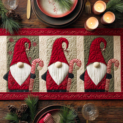 Snowy Gnomes Quilted Table Runner VTQ-Myprintsy