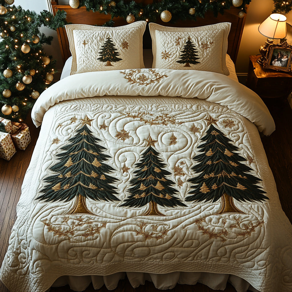 Snowy Grove -Piece Quilted Bedding Set VTQ-Myprintsy