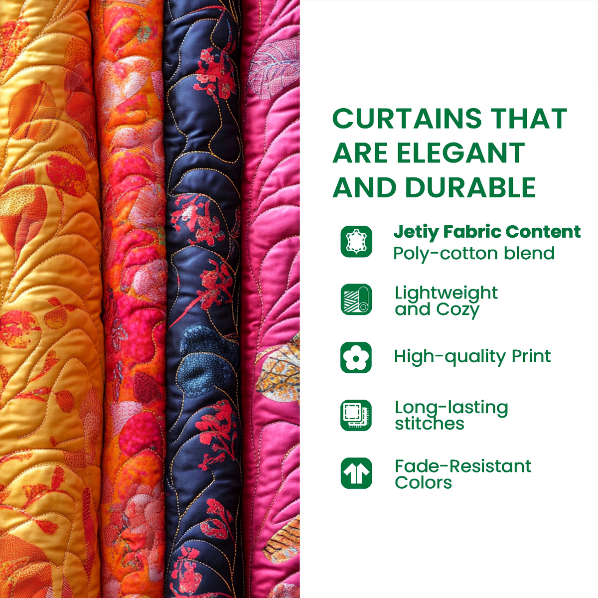 Snowy Grove Quilted Curtains VTQ-Myprintsy