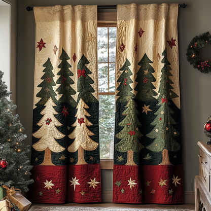Snowy Grove Quilted Curtains VTQ-Myprintsy