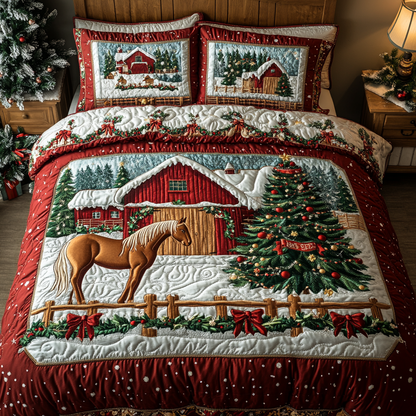 Snowy Meadow -Piece Quilted Bedding Set VTQ-Myprintsy