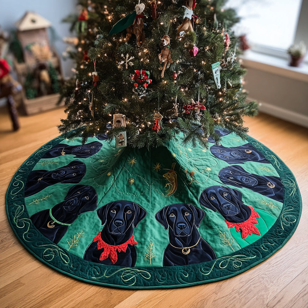 Snowy Nose Christmas Quilted Tree Skirt-Myprintsy