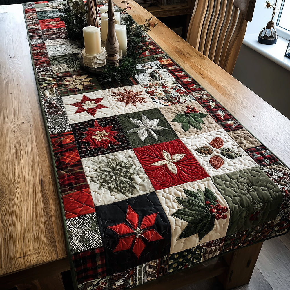 Snowy Pattern Quilted Table Runner VTQ-Myprintsy