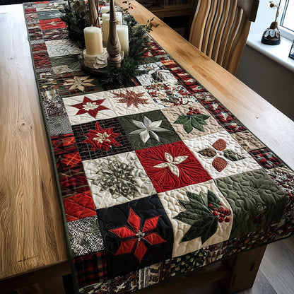 Snowy Pattern Quilted Table Runner VTQ-Myprintsy