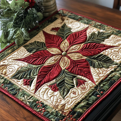 Snowy Petals Quilted Placemat VTQ-Myprintsy