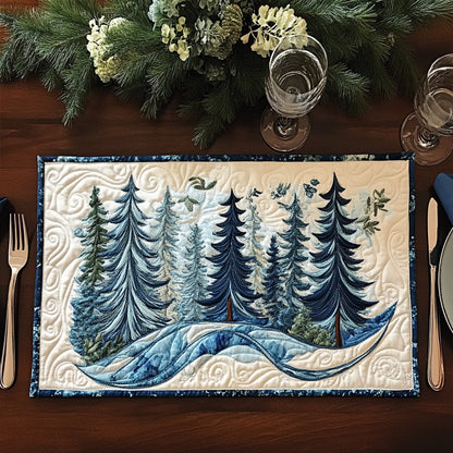 Snowy Pine Delight Quilted Place Mat VTQ-Myprintsy