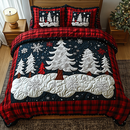 Snowy Pines -Piece Quilted Bedding Set VTQ-Myprintsy