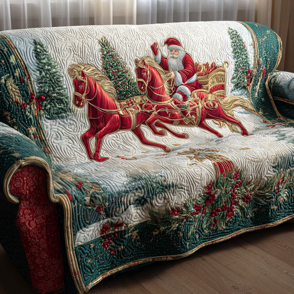 Snowy Riders Quilted Sofa Cover VTQ-Myprintsy