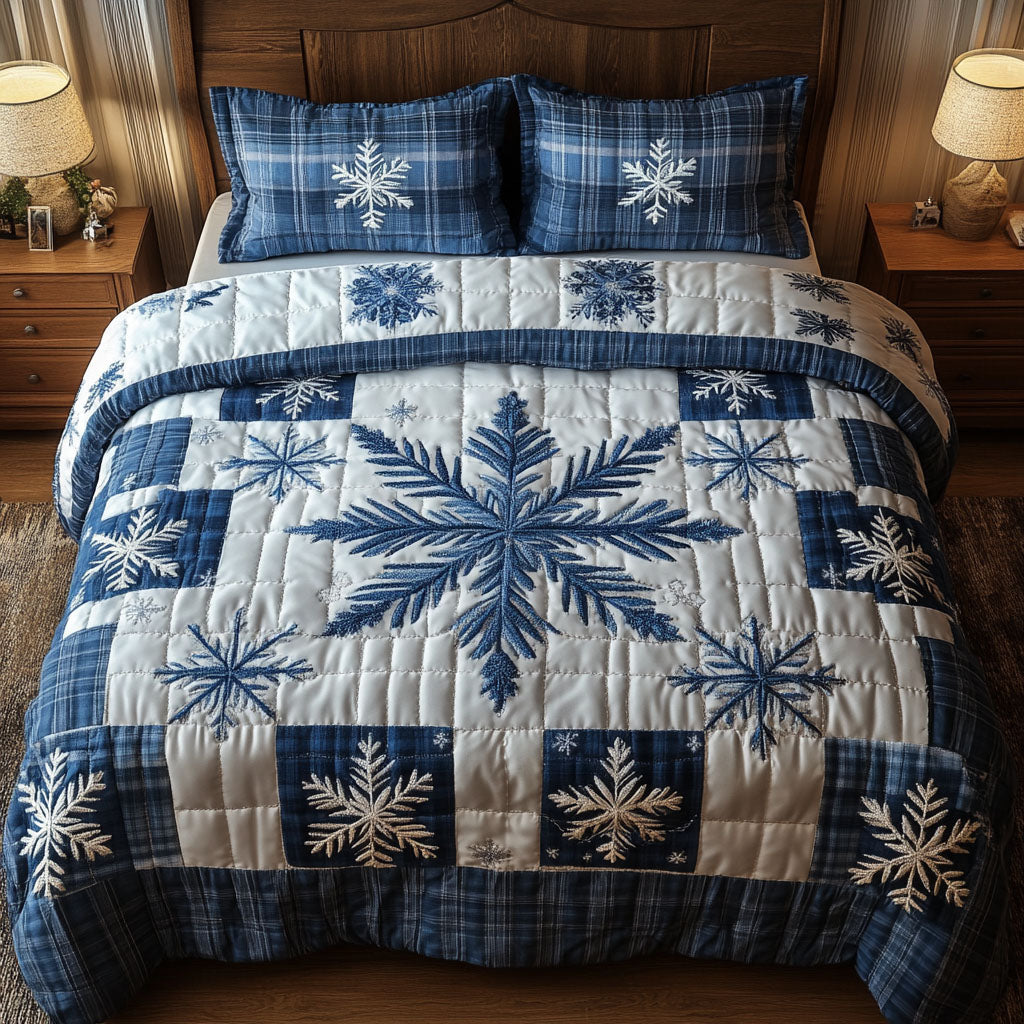 Snowy Road Magic -Piece Quilted Bedding Set VTQ-Myprintsy